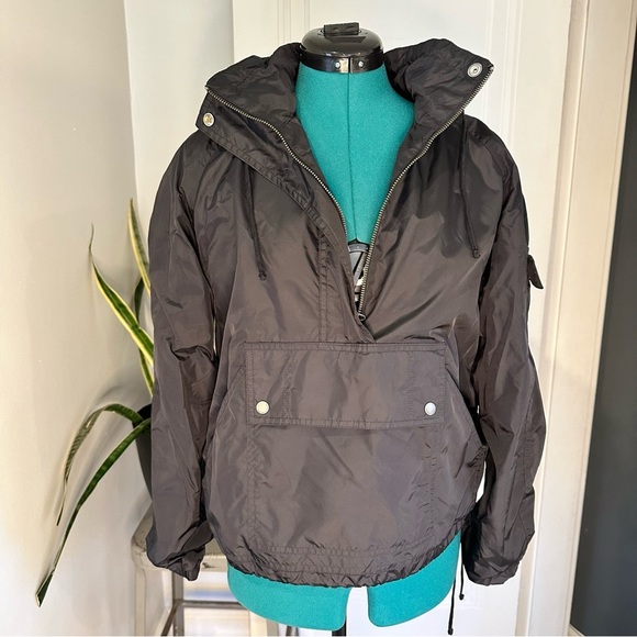 Old navy windbreaker top Vintage Windbreakers anorak black - Picture 11 of 15